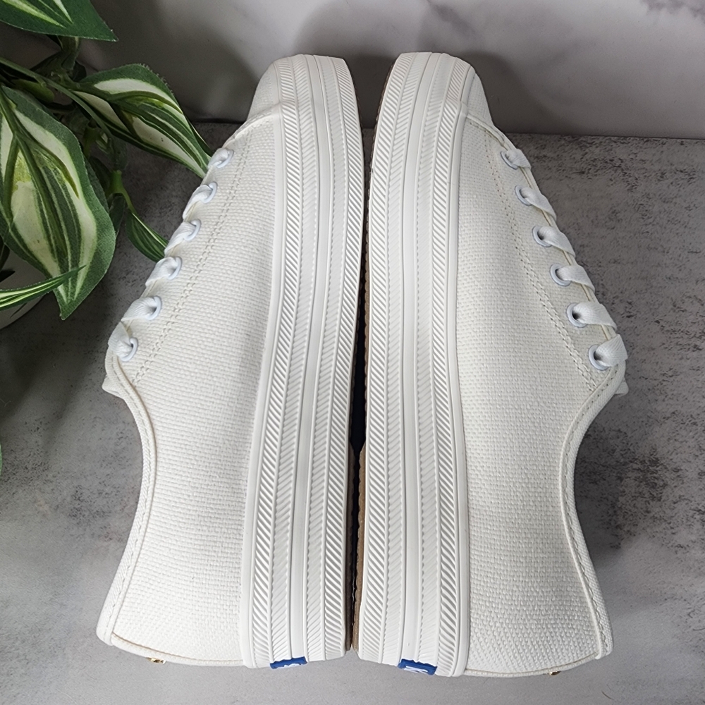 Keds X Kate Spade new york Triple Kick Woven Flowers Sneakers Sz 5.5 - Picture 9 of 16